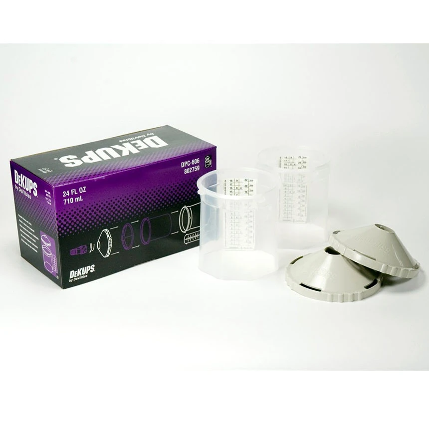 DeVilbiss DeKups DPC-606 Reusable 24 Oz. Sleeves & Lids - 802759